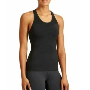 Athleta Racerback Black Tank Top Built In Bra Size M